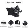 Japanese Ghost Face Dark Samurai Resin Mask Halloween Manjura Unisex Half Face Party Mask Masquerade