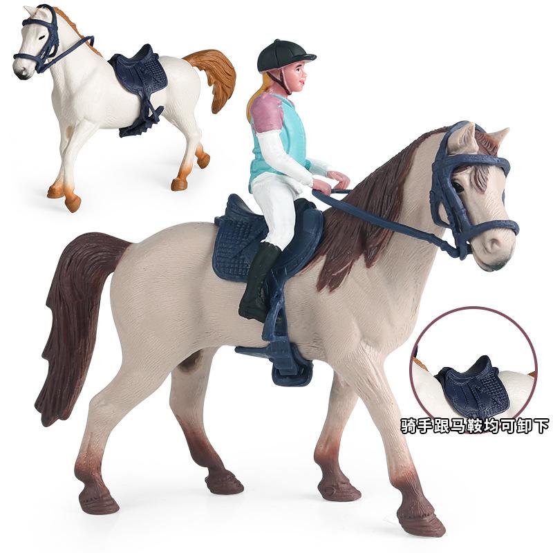 Simulation Pretend Play Toys Knight Horse Farm Animal Model Set Fencing Farm Truck Scene Decorations Teaching Aids
