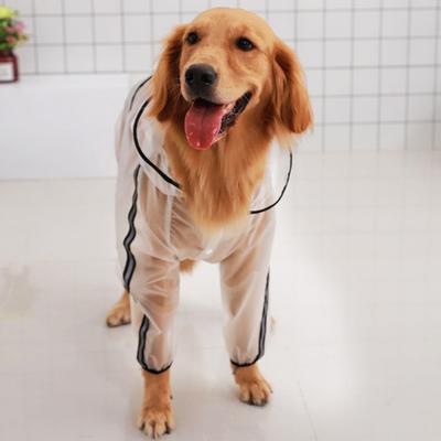Pet Raincoat Four-legged Waterproof Transparent Pet Dog Raincoat for Rain Day