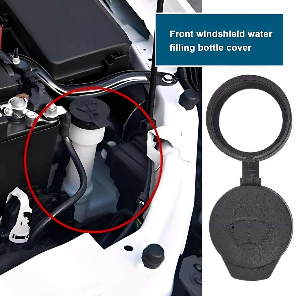 Für Tesla Model 3/S/X/Y Auto Windschutzscheiben-Wasserflaschenabdeckung, Auto Scheibenwaschflüssigkeits-Deckel Kappe Ersatz Fahrzeugzubehör