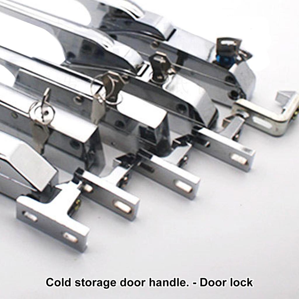 Adjustable Cold Storage Door Handle Set for Walk In Freezers & Refrigerators Secure Latch System for Commercial Use
