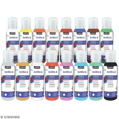 Pebeo Brillo Gouache Assortment - 150 Ml - 16 Pcs