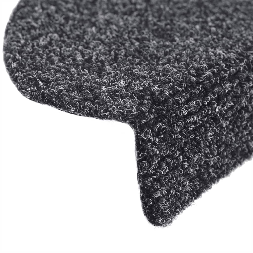 Self Adhesive Step Mats 5 pcs. 65 x 21 x 4 cm Dark Gray Semi Round Large