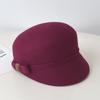 Autumn and winter bow British equestrian hat women's retro wool woolen face small cap fashion felt hat knight hat