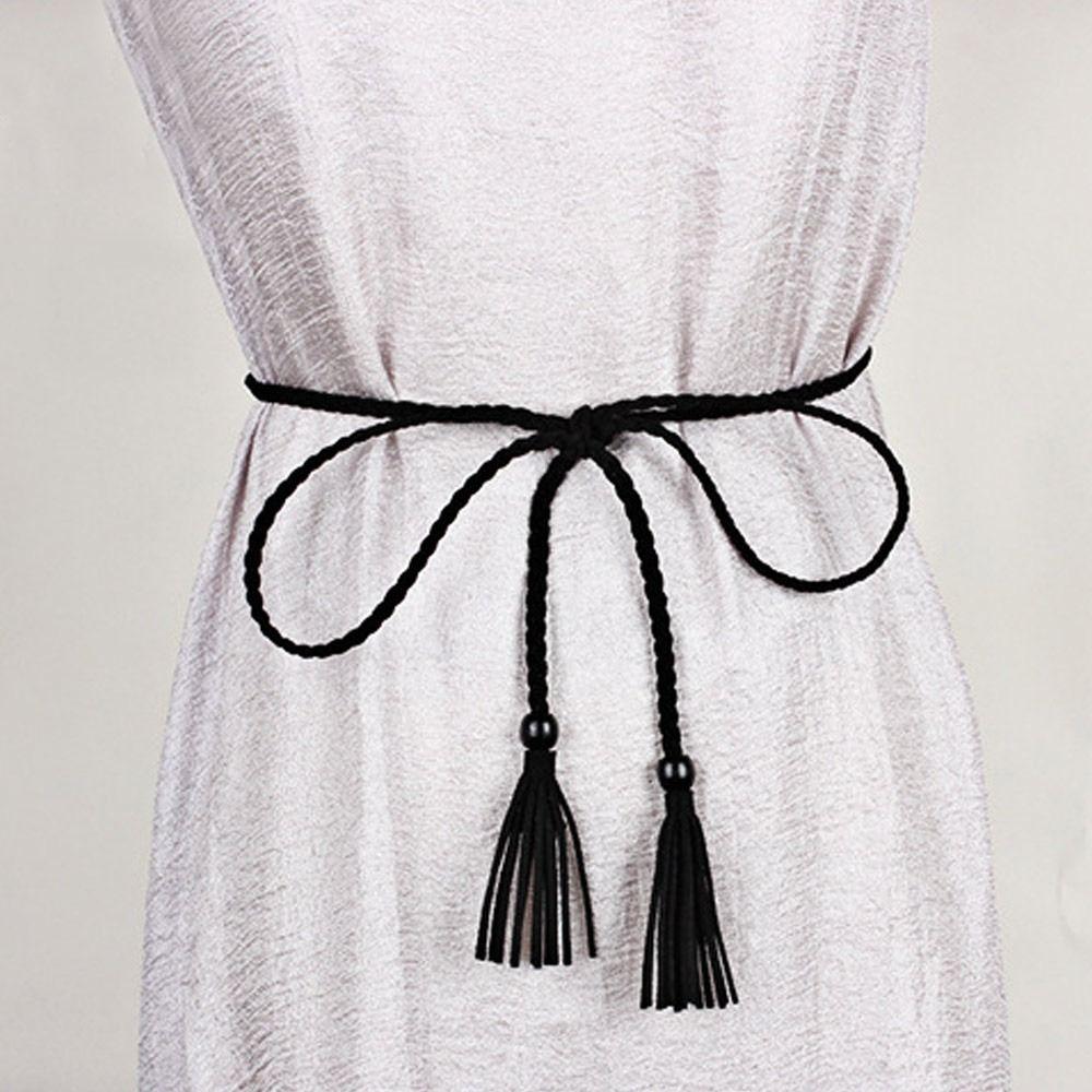 Tassel Waist Chain Adjustable Braided Belts Multi-application Tassel Belt