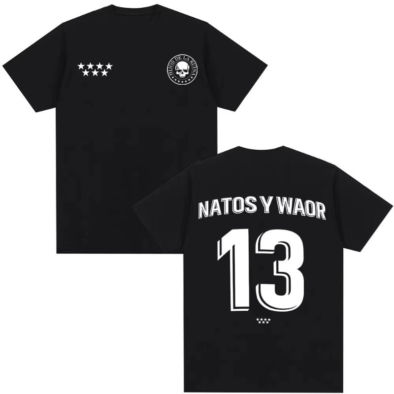 

2026 Fashion New Rapper Natos Y Waor Unisexs Shirt Summer Graphics Shirts WOMENs Y2k Hip Hop Short Sleeve Streetwear Tshirt S