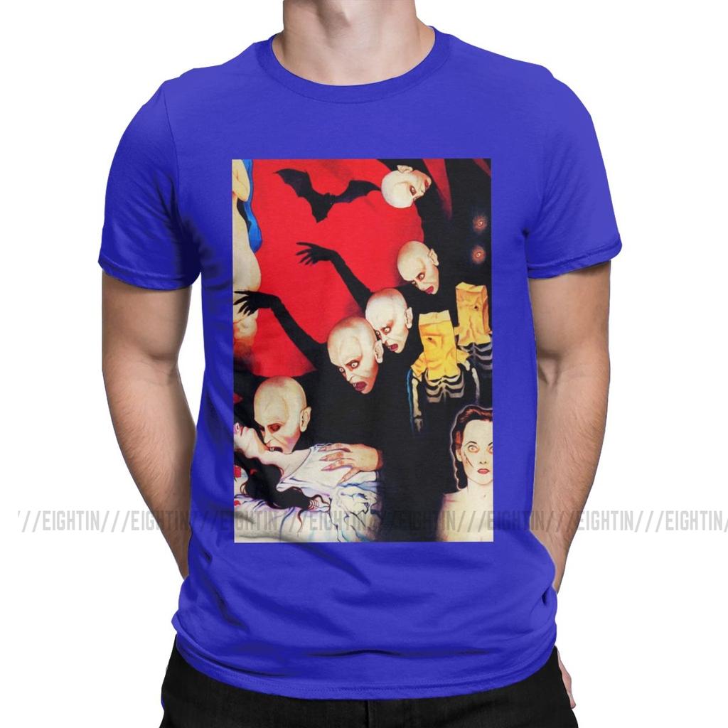 Suehiro Maruo Tops Nosferatu T-Shirt Men Cotton T Shirt Horror Japan Manga Otaku Creepy Halloween Short Sleeve Tee Shirt 6XL