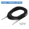 uxcell Guitar Instrument Cable, 25 Feet 14" to 14" Straight Electric Guitar Jack Cable Wire for Guitar and Bass, Black