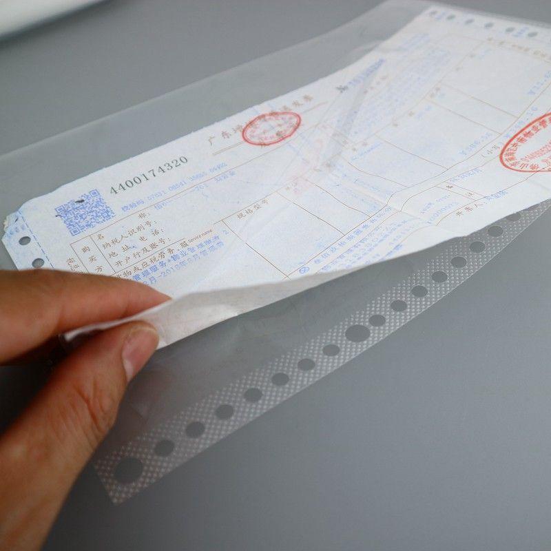 Loose-Leaf VAT Storage Clip Invoice Folder Fresh Transparent Material Book Bill Book Express Ticket Folder