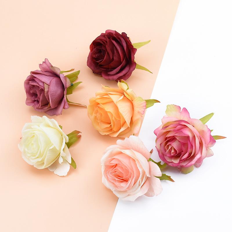 10/20 Stück Künstliche Blumen Seidenrosen Wand Scrapbooking Kränze DIY Geschenke Süßigkeitenbox Haus Zimmer Hochzeit Außen Dekoration Handarbeit