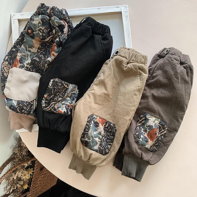 2025 Winter Korean Style Fleece-Lined Pants: Thick, Fashionable, and Warm for Boys and Girls