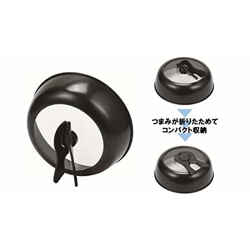Pearl Metal Handy Silicone-Coated Stand Plate Cover with Window, Round, 22cm, HB-5414