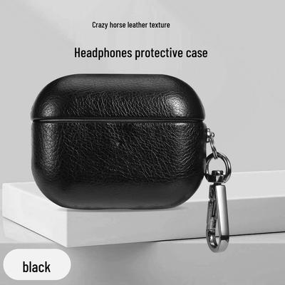 Full Coverage Leather Protective Case for AirPods Pro 2 & 3, PC Shell for AirPods 4th Gen
