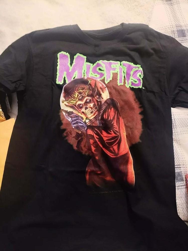 hot Merry Christmas Misfits Band Full Size Black Color T-Shirt Unisex T-Shirt XL
