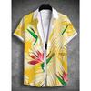 Tropical Plants 3D Printed Men's Shirt Fashion Shirt Short Sleeve Top Loose Casual Hawaii Summer New Style