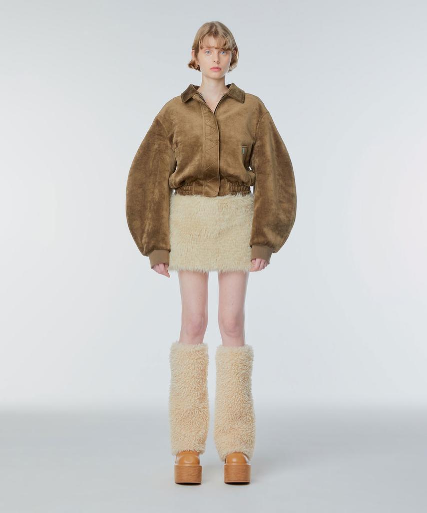 Instant Punk Eco Fur Mini Skirt