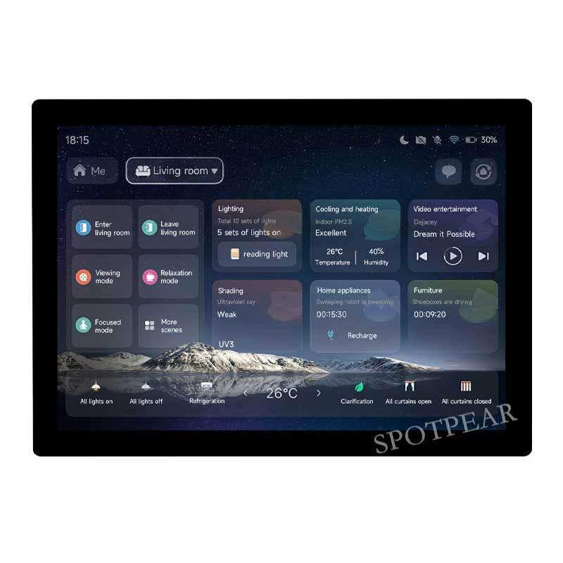 Raspberry Pi 14" 2K Touchscreen LCD Display with HDMI, 2160x1440 Resolution, Type C Mini PC Sub-Screen.