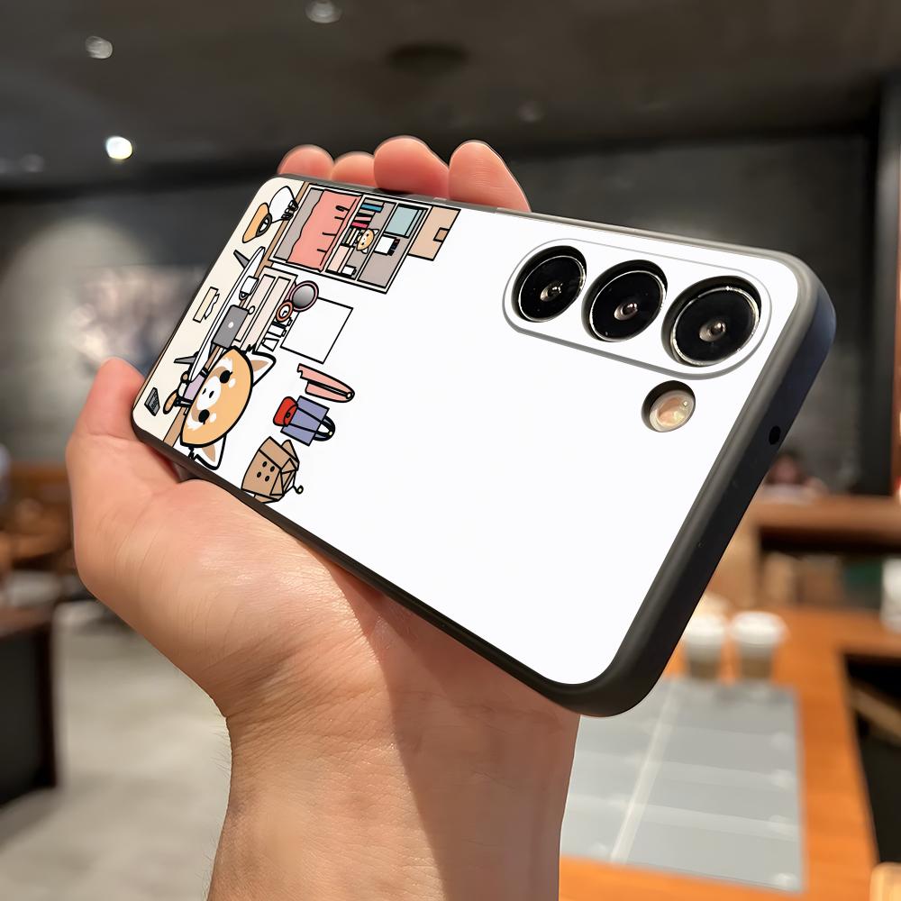 

Cartoon Cute A-Aggretsuko Phone Case For Samsung A56 A36 A26 A16 A15 A25 A35 A55 A14 A34 A24 A54 Black Soft Shell Samsung A51