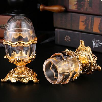 Nordic Toothpick Box with Lid Creative Alloy Egg-shaped Toothpick Holder for Kitchen Restaurant Ornaments