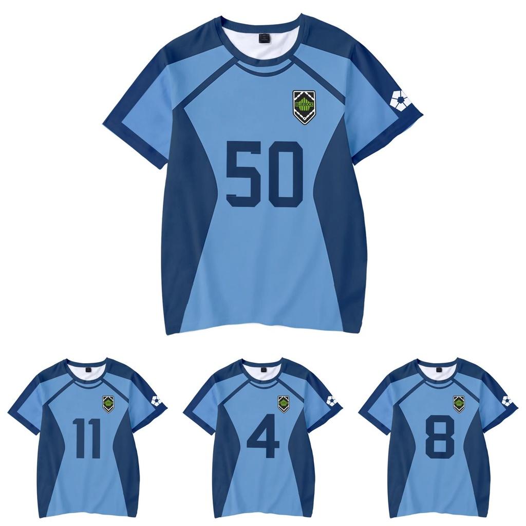 Blue Lock 3D Digitaal Bedrukt Cosplay T-shirt Voor Tieners Polyester Stof