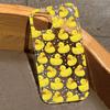 Yellow Duck Painted Clear Phone Case for iPhone 16 16E 14 13 15 12 11 Pro Max XR 7 8 Plus 16 Pro Thick Transparent Soft Cover