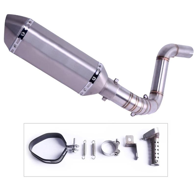 Slip On Motorcycle Exhaust Muffler Full System Middle Link Pipe  For KTM DUKE 125 150 200 390 2012-2016