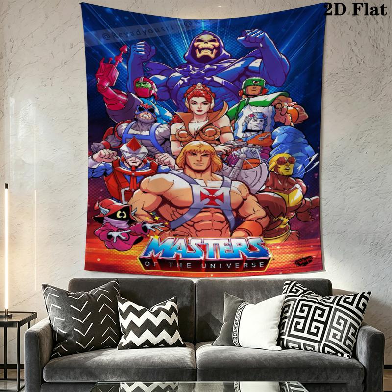 He Man Wall Tapestry Aesthetic Wall Hanging Printed Fabric Blanket Decorative Tapestries for Bedroom Living Room Home Decor