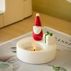 Christmas Tealight Holders,Ceramic Christmas Decorations,Centerpieces 6XDE