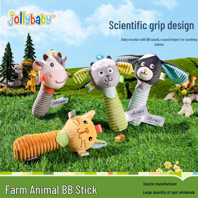 

Animal Rattle Grasping Stick: Soothing Toy for Infants 0-12 Months