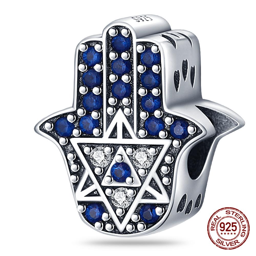 Original 100% Copper Blue Zircon Devil Eye Series Charms Fitoriginal Bracelet Diy Jewelry Making Women Gift