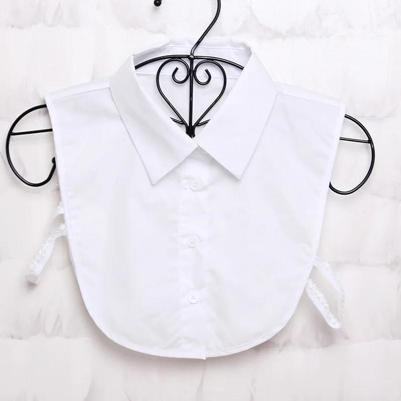 Fake Collar For Shirt Detachable Collars Solid Shirt Lapel Blouse Top Men Women Black White Girls Top Clothes QH132