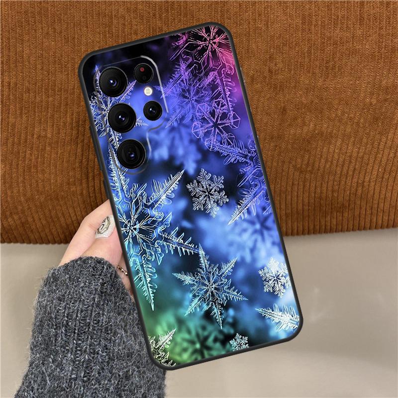 

Snow Snowflake Winter Phone Case For Samsung Galaxy S25 Ultra S9 S10 S20 S21 S22 Plus S24 FE S23 Ultra Back Cover Galaxy S25