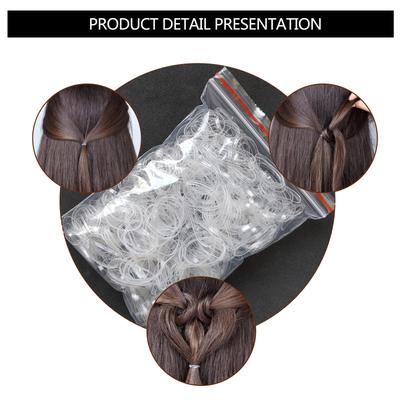 Elastici Trasparenti per Capelli Corde Mini Elastici Piccoli Strumento per Acconciature Fai-da-te Elastici per Capelli Scrunchies Elastici di Gomma Usa e Getta