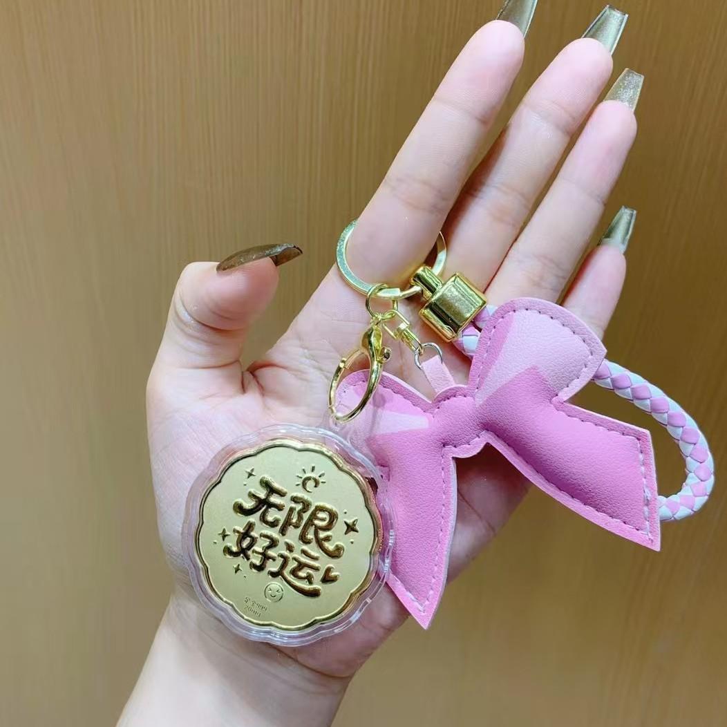 Мгновенное Богатство Лук и Мешок Удачи Брелок Подвеска - 999 Проба Золота