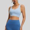 Damernas Nya Högelastiska Stötsäkra Sport-BH Avtagbar Bröstkudde Knäppt Yoga Fitness-BH för Kvinnor