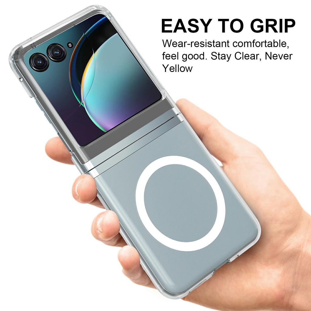 For Motorola Razr 2025 Case TPU + Acrylic Magnetic Phone Cover
