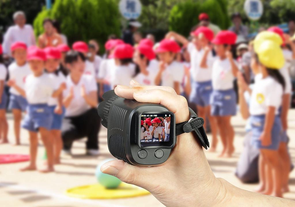 Kiyoraka Infrared Night Vision Handheld Camera for Recording and Shooting in the Magnifying Black AH-C01 Dark, One-Handed, Glass,