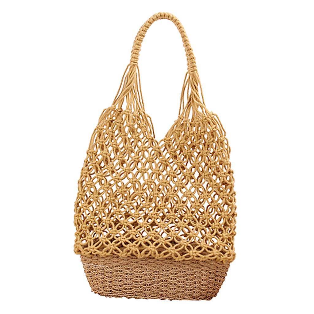 Straw Bag Clutch Knitting Tote for Women