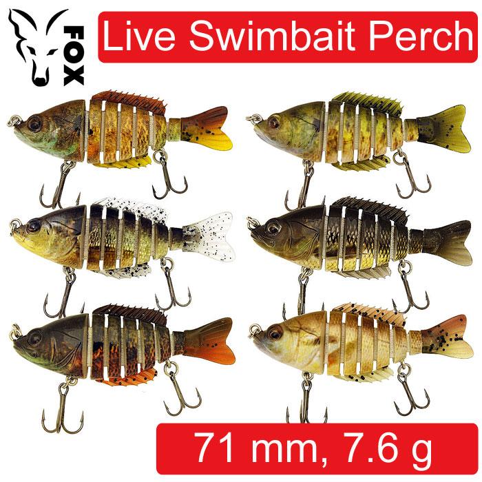 

FOX LIVE SWIMBAIT PERCH 71 мм 7.6 g. Пластикова приманка для риболовлі 71 mm