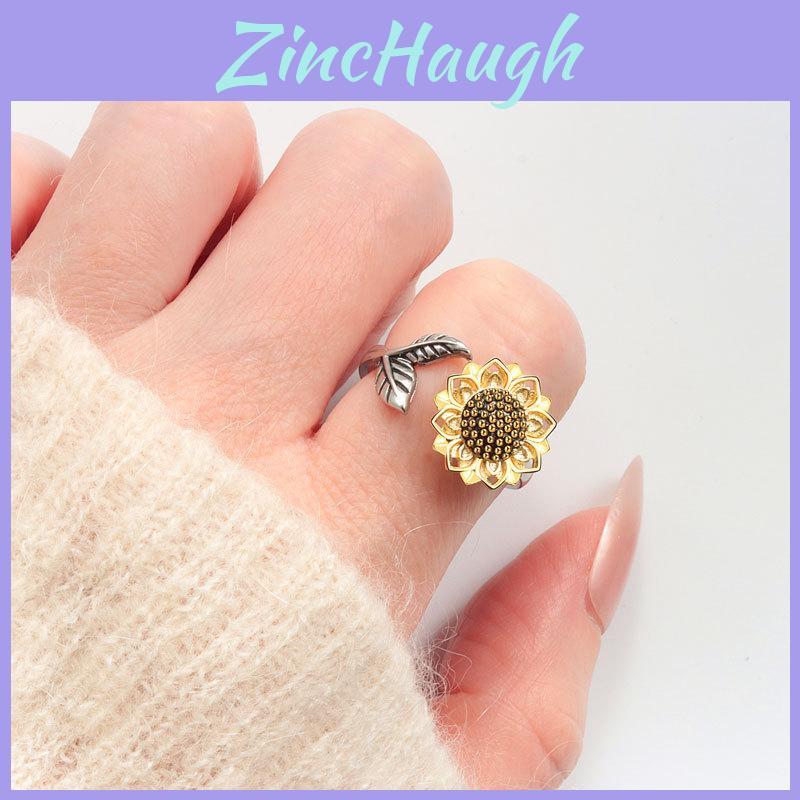 Sunflower Copper Ring With Electroplated Finish For Daily Wear And Special Occasions