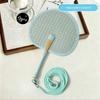 Handmade Handwoven Fan Vibrant Colors Cute Woven Fan Creative Summer Cooling Fan  Home Decoration