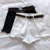 Light Blue Denim Shorts Women's Summer Thin Loose Thin Show High A Word Wide Legs All Match