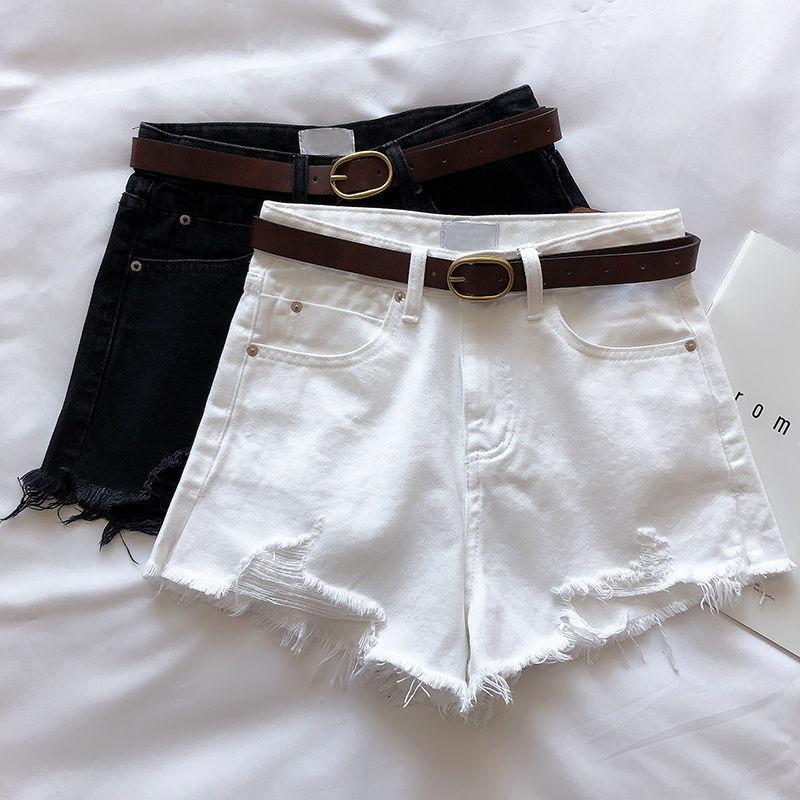 Light Blue Denim Shorts Women's Summer Thin Loose Thin Show High A Word Wide Legs All Match