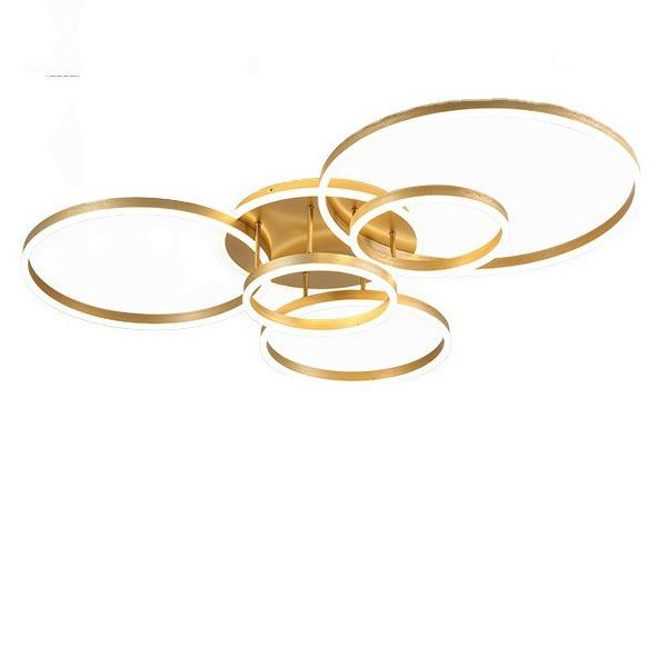 Modern Minimalist Gold Ring Ceiling Lamp for Living Room and Bedroom