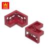 169Pcs/lot 3633W/15207W 1 X 2 X 2/3 Corner Textured Railing Building Blocks Moc Color Accessories Compatible with Bricks