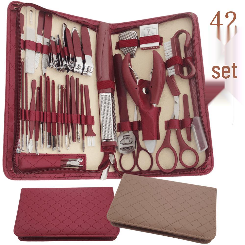 16-Piece Multifunctional Manicure Set: Eyebrow Trimmer, Nail Clippers, Beauty Scissors, Glass File, Foot Planer, Nail Groove Pliers.