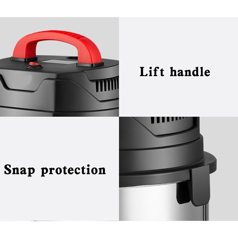 5 Gallon Steel Stainless Wet and Dry Canister Vac Shop Mall Industrial Vacuum Cleaner 1800W Floor Clearning Robot for Hotels Res
