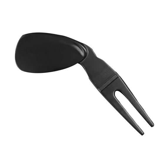 

Вилка для гольфа Эргономичный дизайн Многофункциональная Удобная рукоятка Ржавчиноустойчивая Высокотвердая Тренировочный инструмент Сверхлегкий Инструмент для ремонта питча Маркер для мяча матовый черный