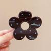 Koreanischer Eleganter Kürbisbogen Polka Dot Haarspange - Groß, Cremige Texturierte Hochsteckfrisur-Accessoire