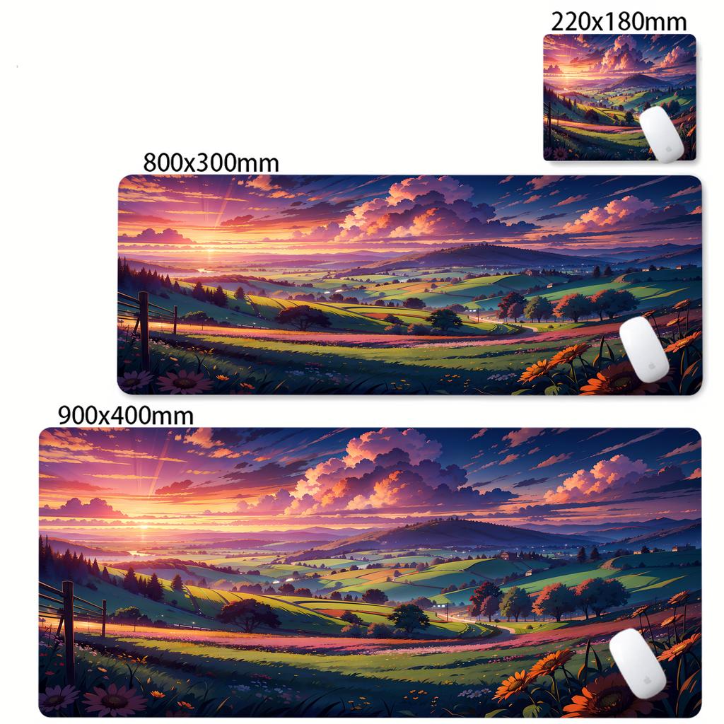 Scenery Mouse Pad Sunset Landscape Desk Mat Rubber NonSlip office Mousepad Pc Accessories Keyboard Gaming Mats XXL Tapis Souris